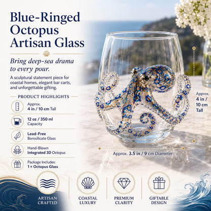 🌊 3D Ocean Animal Glass – Sculptural Marine Life Drinkware