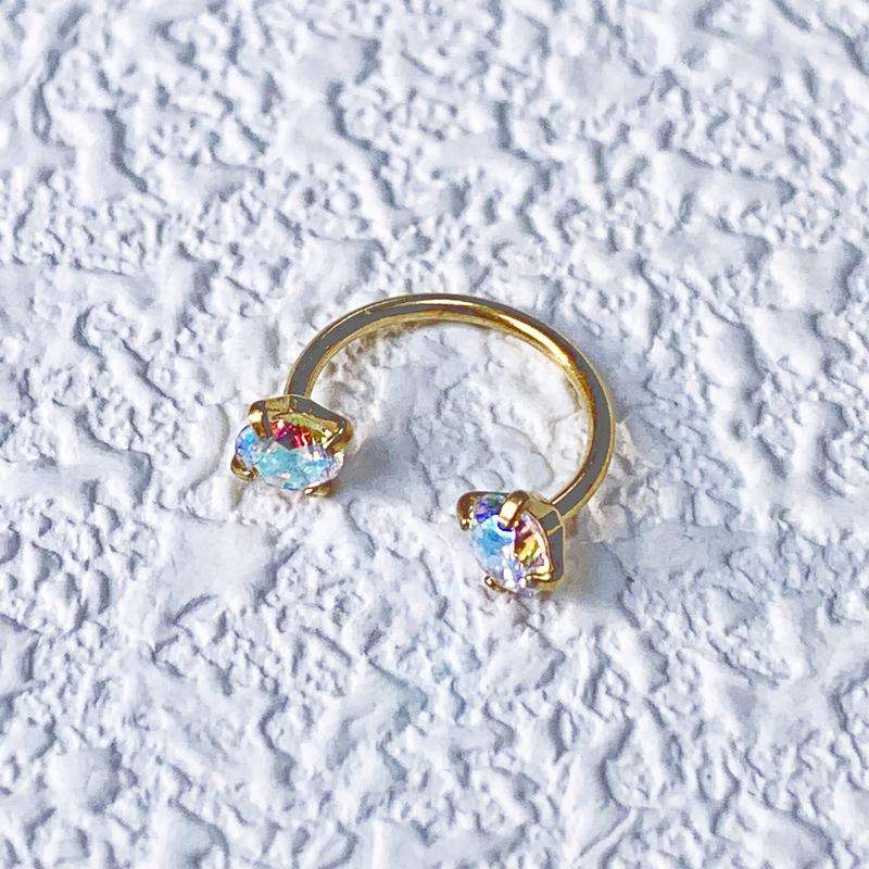 Internally Threaded Gems Nose Ring