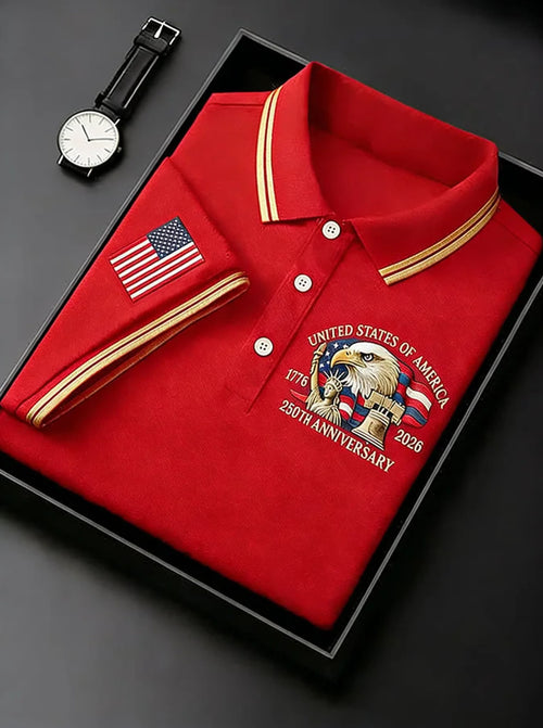【🔥Last Day 45% OFF🔥】American Eagle 250th Anniversary Polo Shirt🧔‍♂️