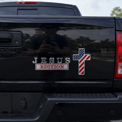 🔥Last Day 42% OFF✝️Blessed Jesus Edition Cross Car Emblem Metal Badge