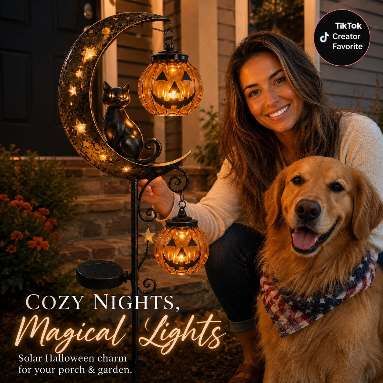 🔥50% OFF TODAY🔥 Solar Halloween Garden Stake Light 🎃👻 Spooky Outdoor Yard Decor for Garden, Porch & Pathway
