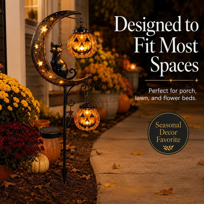 🔥50% OFF TODAY🔥 Solar Halloween Garden Stake Light 🎃👻 Spooky Outdoor Yard Decor for Garden, Porch & Pathway