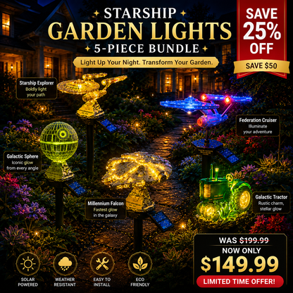 🔥 TODAY 52% OFF🌌Turn Your Backyard Into a Sci-Fi Wonderland — 🌠Sci-Fi Starship Solar Garden Light