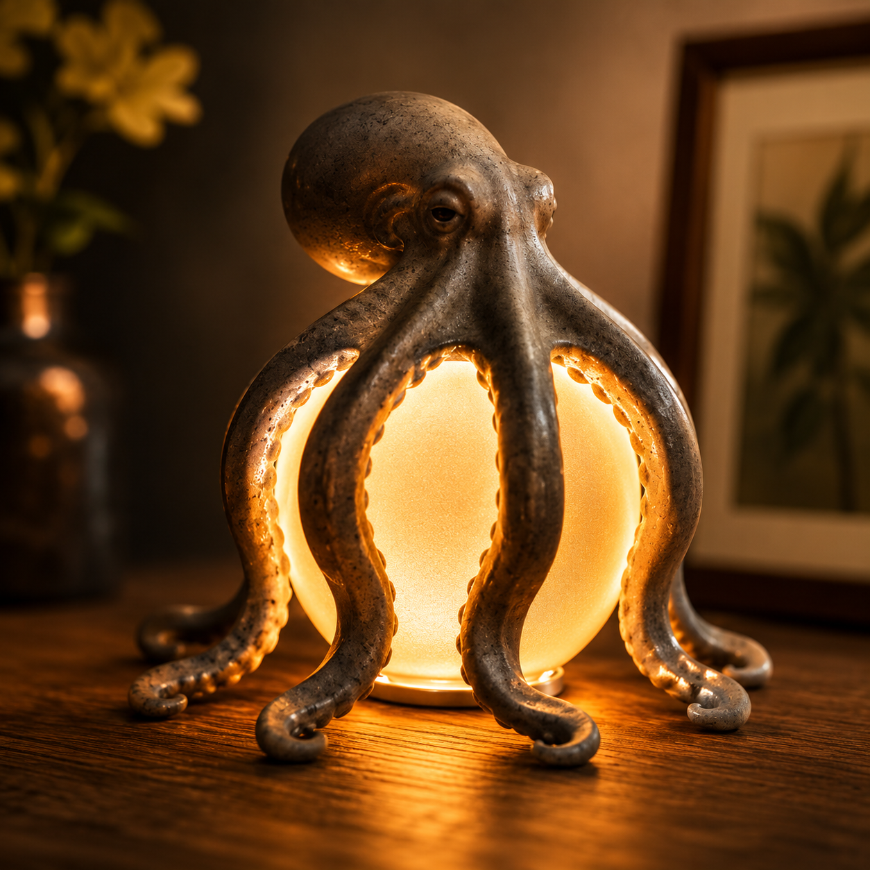 🐙 Octopus Ocean Decor Table Lamp – Coastal Ambient Lighting & Artistic Home Décor