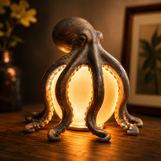 🐙 Octopus Ocean Decor Table Lamp – Coastal Ambient Lighting & Artistic Home Décor