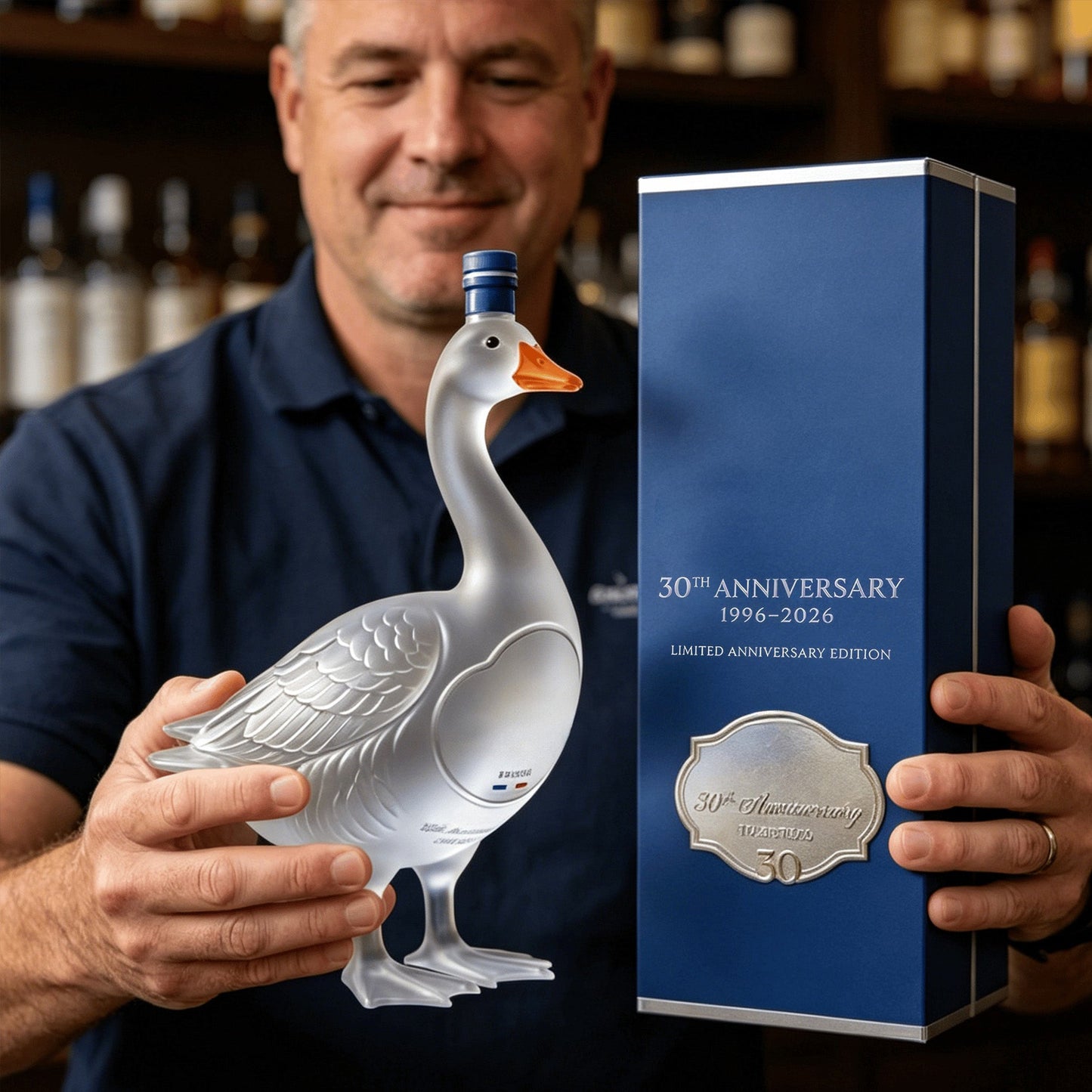 🪿Grey Goose 30th Anniversary 3D Sculpted Vodka Bottle