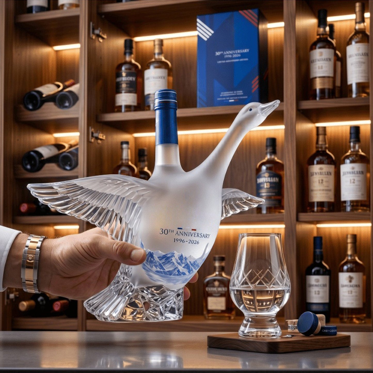 🪿Grey Goose 30th Anniversary 3D Sculpted Vodka Bottle