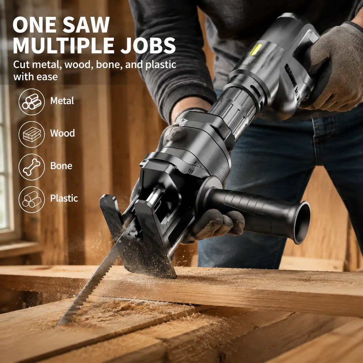 🪚 Electric Drill to Reciprocating Saw Conversion Attachment