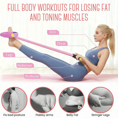 🔥Last Day Promotion 🤩| 💪6-Tube Resistance Band Trainer – Full Body Workout Anywhere🏋️