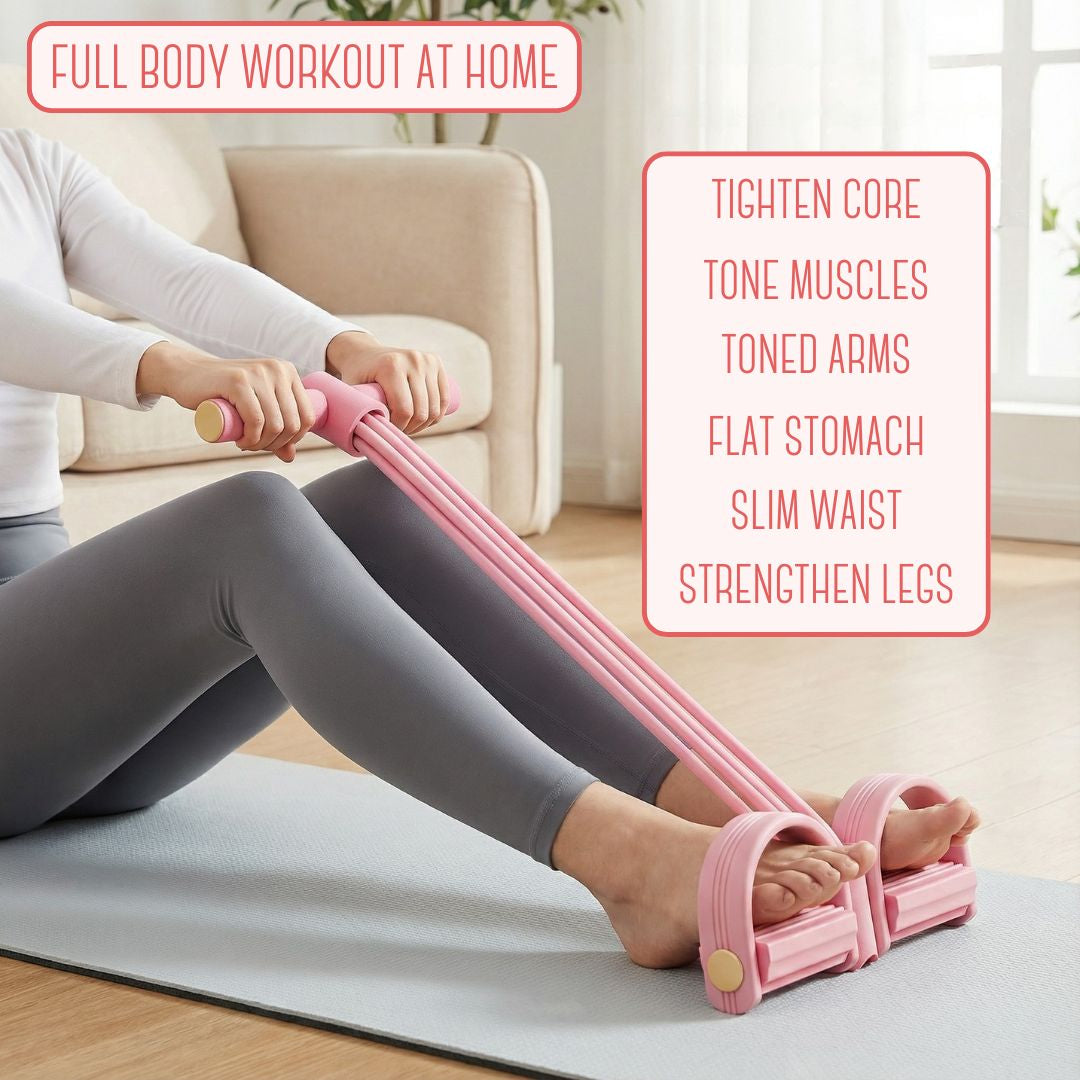 🔥Last Day Promotion 🤩| 💪6-Tube Resistance Band Trainer – Full Body Workout Anywhere🏋️
