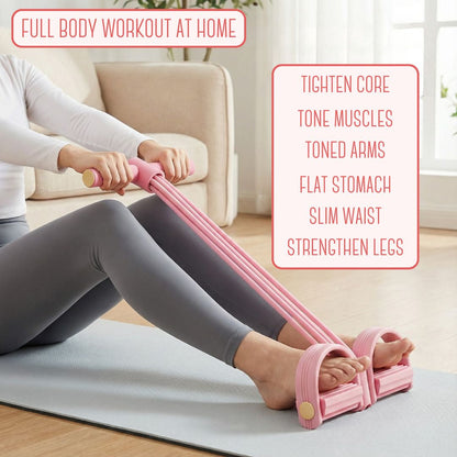 🔥Last Day Promotion 🤩| 💪6-Tube Resistance Band Trainer – Full Body Workout Anywhere🏋️
