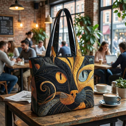 🔥 2026 Best Seller - Catitude Quilted Tote Bag