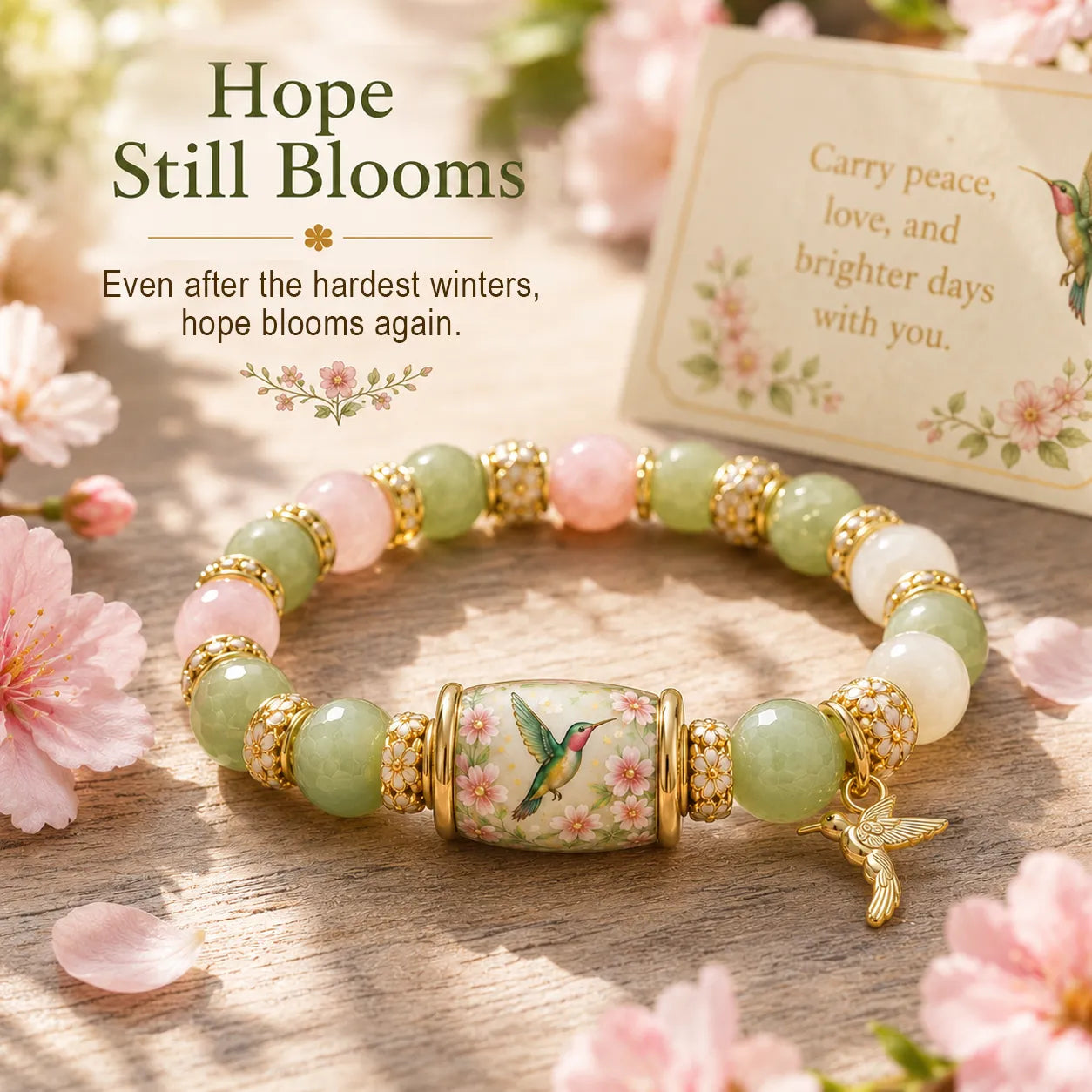 🌿 Love, Peace & Spring Blessings 💖 | 2026 Limited Edition Bracelet - With Gift Box