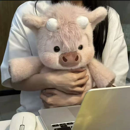 Fluffy Farm Cow Plush