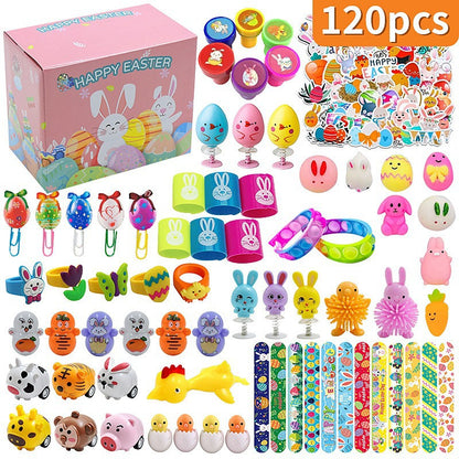 2026 Cross-Border New Easter Toy Set For Children Diy Bunny Car Easter Egg Easter Gashapon Gift