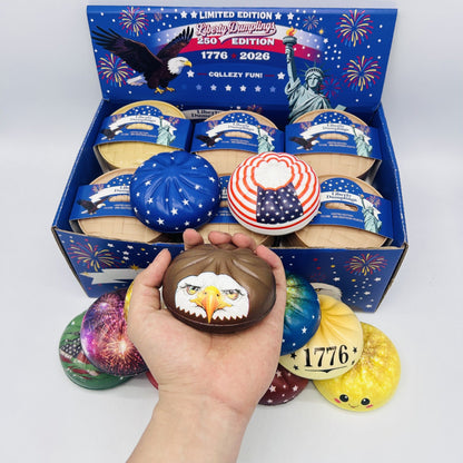 📦Limited Stock • Restock Takes Time⏰Patriotic Dumpling Squishy – USA 250 Edition