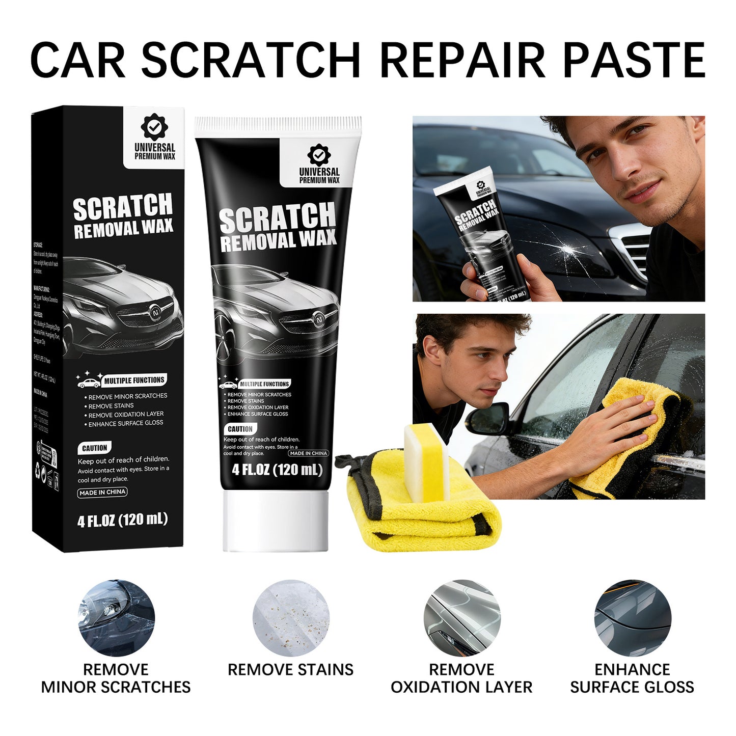 🔥52% OFF🔥🚗 2026 Car Scratch Repair Wax ✨ All Paint Colors Polishing Kit | Quick Fix Removal Paste