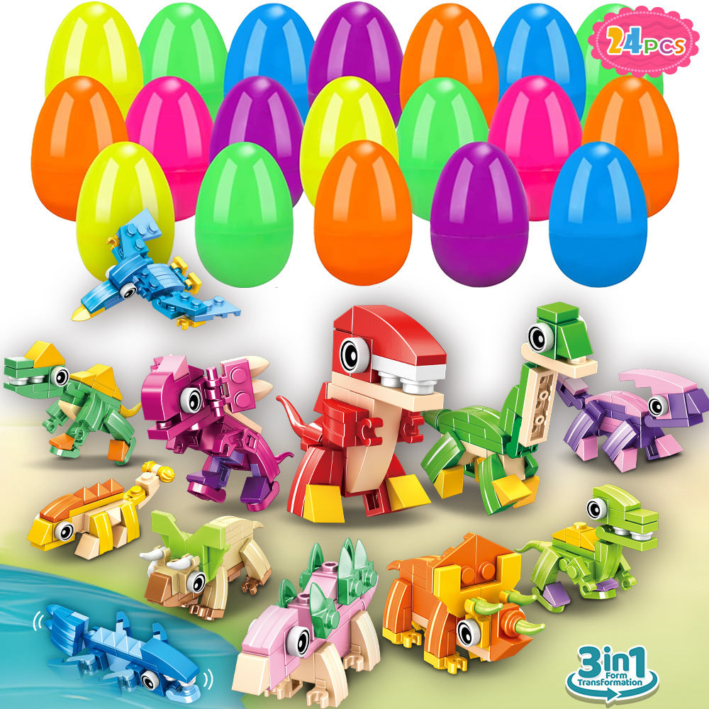 2026 Cross-Border New Easter Toy Set For Children Diy Bunny Car Easter Egg Easter Gashapon Gift