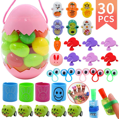 2026 Cross-Border New Easter Toy Set For Children Diy Bunny Car Easter Egg Easter Gashapon Gift