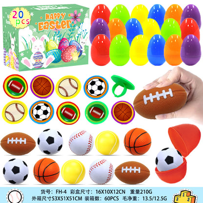 2026 Cross-Border New Easter Toy Set For Children Diy Bunny Car Easter Egg Easter Gashapon Gift
