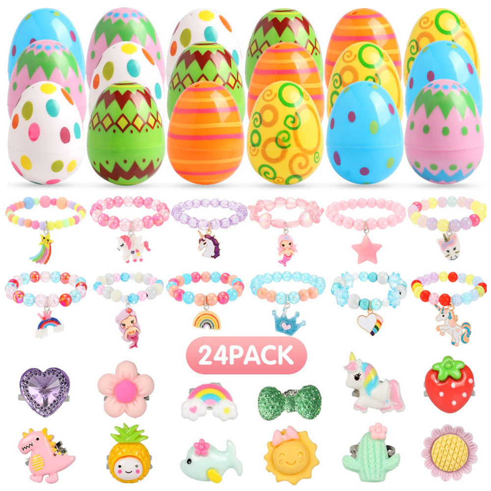 2026 Cross-Border New Easter Toy Set For Children Diy Bunny Car Easter Egg Easter Gashapon Gift