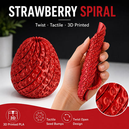 🔥Last Day 55% OFF 🍓3D Printed Twisty Strawberry Fidget Toy