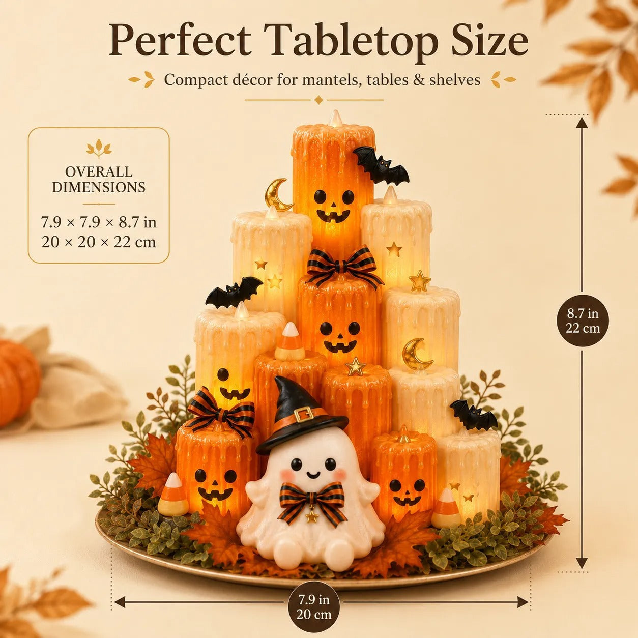 🎃Halloween Ghost Pumpkin LED Candle Tabletop Decor