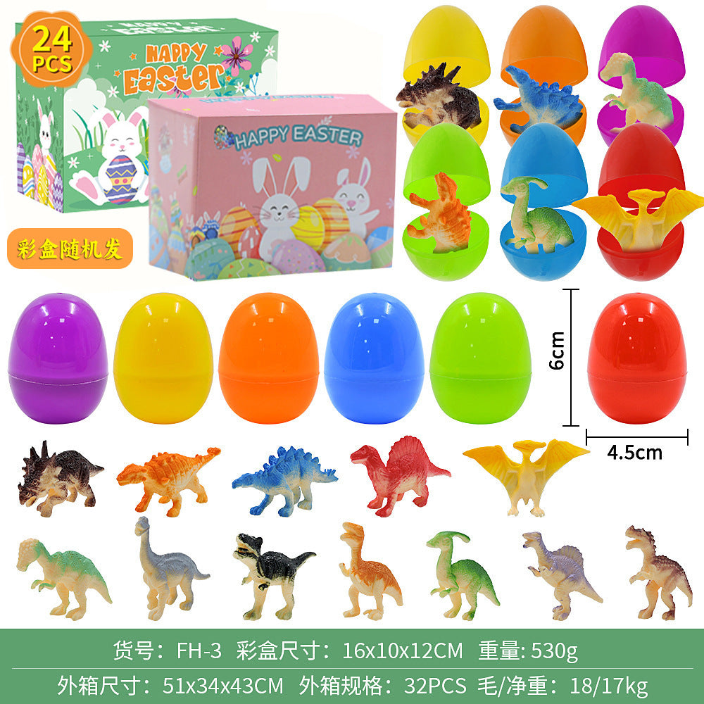 2026 Cross-Border New Easter Toy Set For Children Diy Bunny Car Easter Egg Easter Gashapon Gift