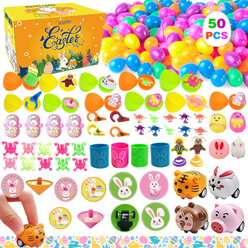 2026 Cross-Border New Easter Toy Set For Children Diy Bunny Car Easter Egg Easter Gashapon Gift