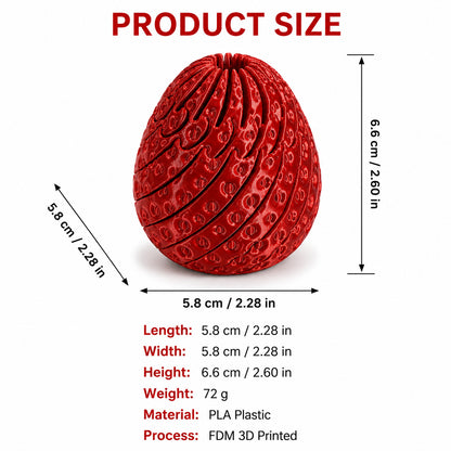 🔥Last Day 55% OFF 🍓3D Printed Twisty Strawberry Fidget Toy