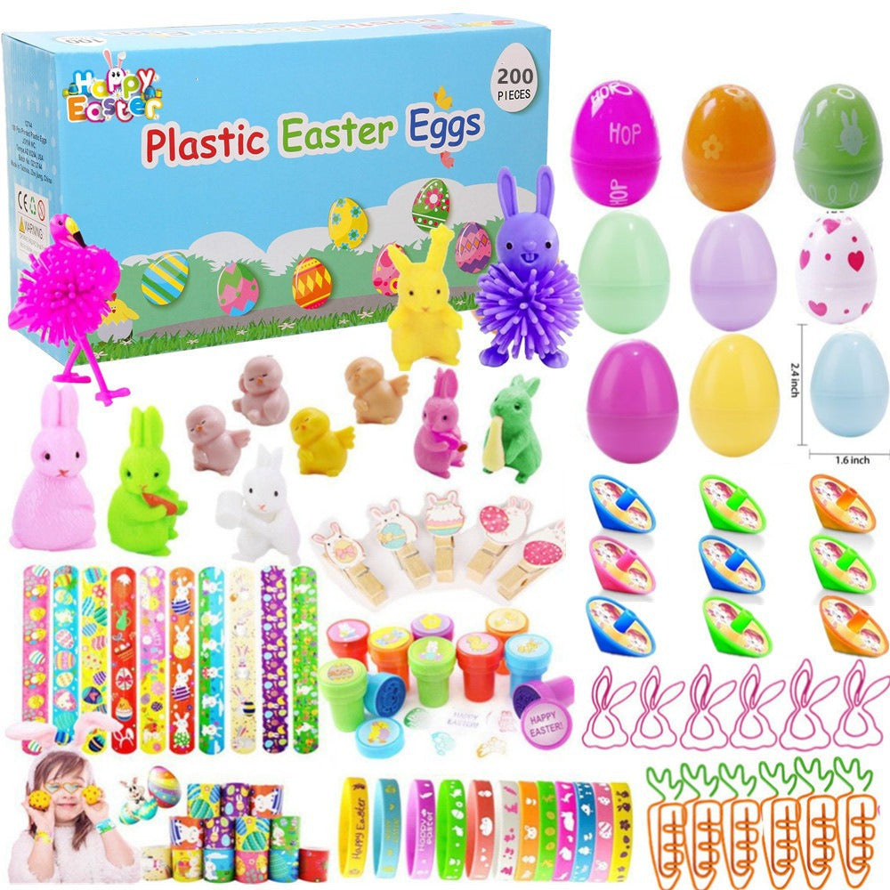 2026 Cross-Border New Easter Toy Set For Children Diy Bunny Car Easter Egg Easter Gashapon Gift