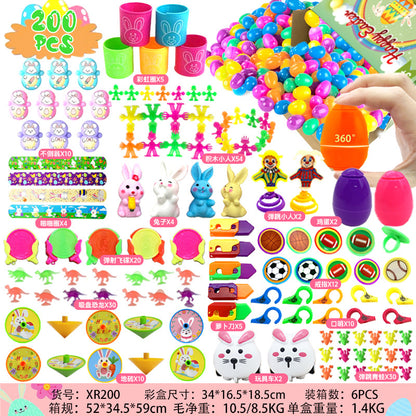 2026 Cross-Border New Easter Toy Set For Children Diy Bunny Car Easter Egg Easter Gashapon Gift