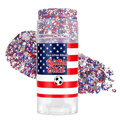 🔥LAST DAY 50% OFF 4th of July Glitter Stick - Red White Blue Patriotic Sparkle Gel for Face Hair & Body