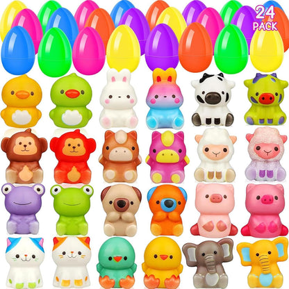 2026 Cross-Border New Easter Toy Set For Children Diy Bunny Car Easter Egg Easter Gashapon Gift