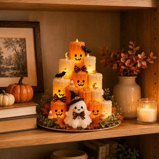 🎃Halloween Ghost Pumpkin LED Candle Tabletop Decor