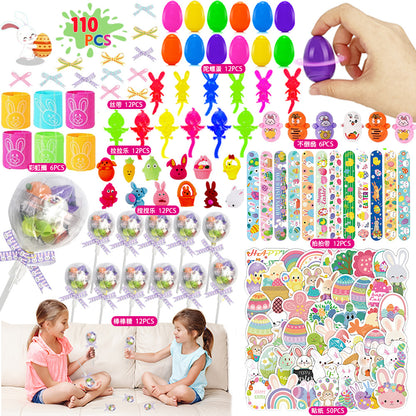 2026 Cross-Border New Easter Toy Set For Children Diy Bunny Car Easter Egg Easter Gashapon Gift