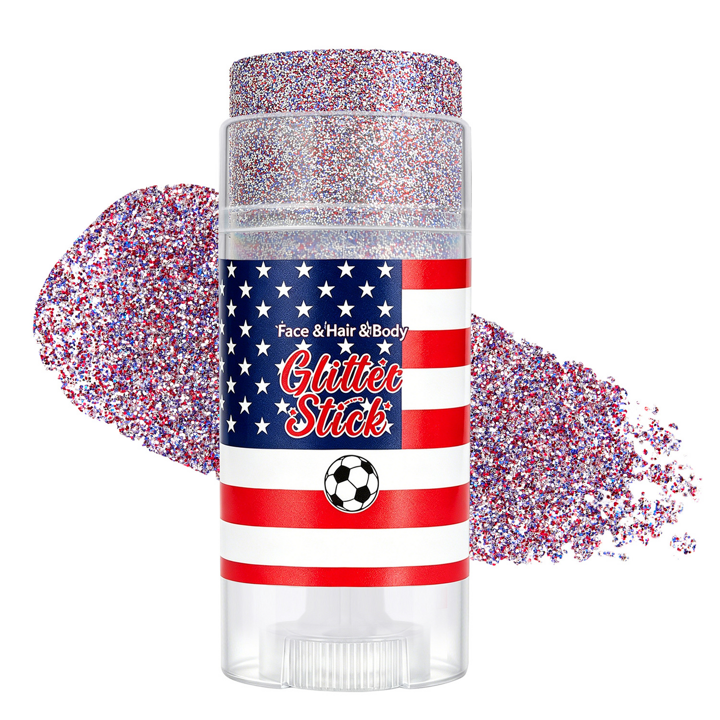 🔥LAST DAY 50% OFF 4th of July Glitter Stick - Red White Blue Patriotic Sparkle Gel for Face Hair & Body