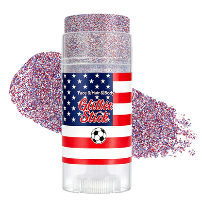 🔥LAST DAY 50% OFF 4th of July Glitter Stick - Red White Blue Patriotic Sparkle Gel for Face Hair & Body