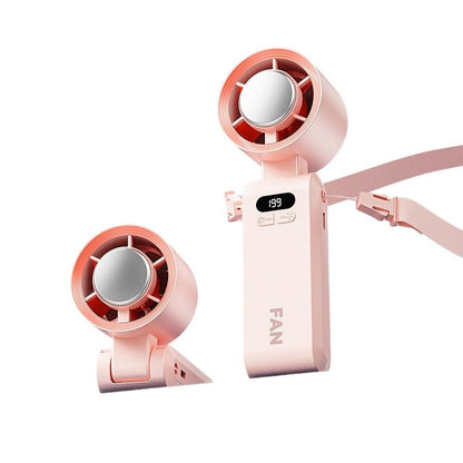 Upgraded Handheld Portable Turbo Fan with Ice Cooler & Variable Speed