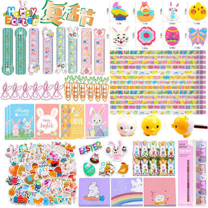 2026 Cross-Border New Easter Toy Set For Children Diy Bunny Car Easter Egg Easter Gashapon Gift