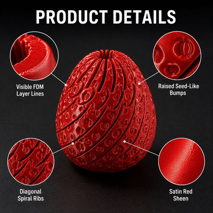 🔥Last Day 55% OFF 🍓3D Printed Twisty Strawberry Fidget Toy