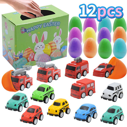 2026 Cross-Border New Easter Toy Set For Children Diy Bunny Car Easter Egg Easter Gashapon Gift