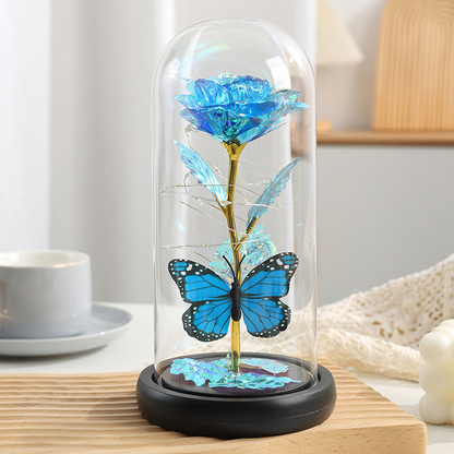 🔥2025 Most Popular Gift🔥Eternal Flower - Light Up Galaxy Rose in Glass Dome with Butterfly