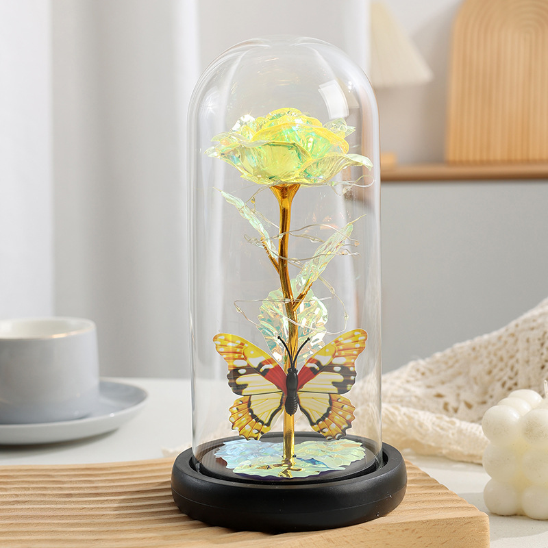🔥2025 Most Popular Gift🔥Eternal Flower - Light Up Galaxy Rose in Glass Dome with Butterfly
