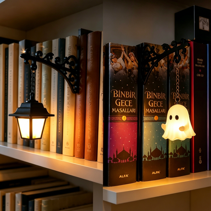 Limited Edition📚👻 Enchanted Bookshelf Lantern Bundle – Library Lantern & Ghost Lantern Set