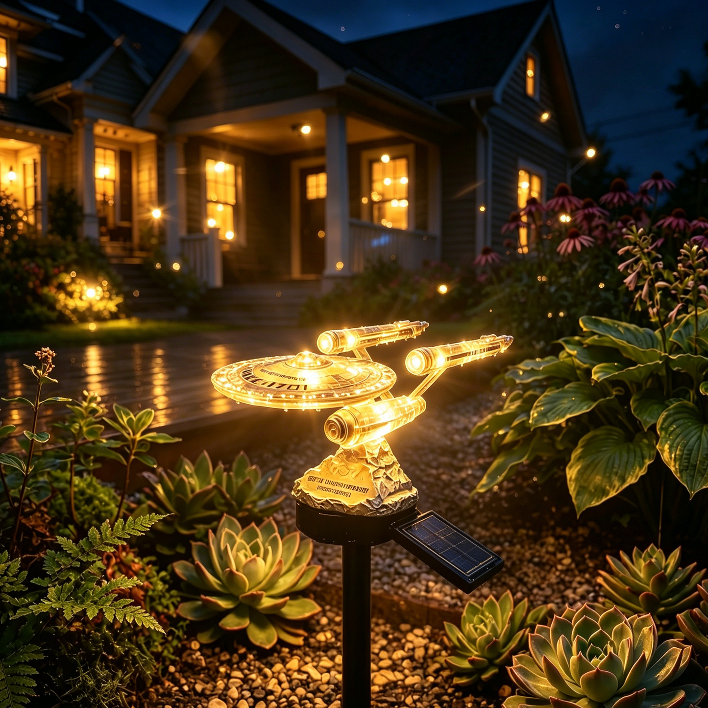 🔥 TODAY 52% OFF🌌Turn Your Backyard Into a Sci-Fi Wonderland — 🌠Sci-Fi Starship Solar Garden Light