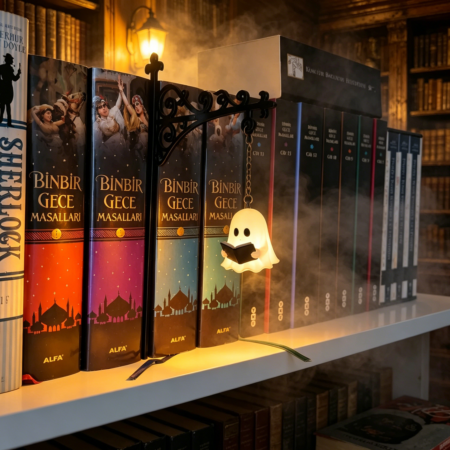 Limited Edition📚👻 Enchanted Bookshelf Lantern Bundle – Library Lantern & Ghost Lantern Set