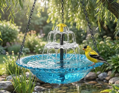 ✨ 2026 Spring limited offer 50% off 🐦 Solar Hanging Cascade Garden Bird Bath Fountain
