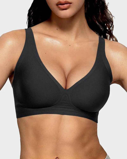 🔥Black Friday Sales🔥Seamless Deep V Push-Up Wireless Bra