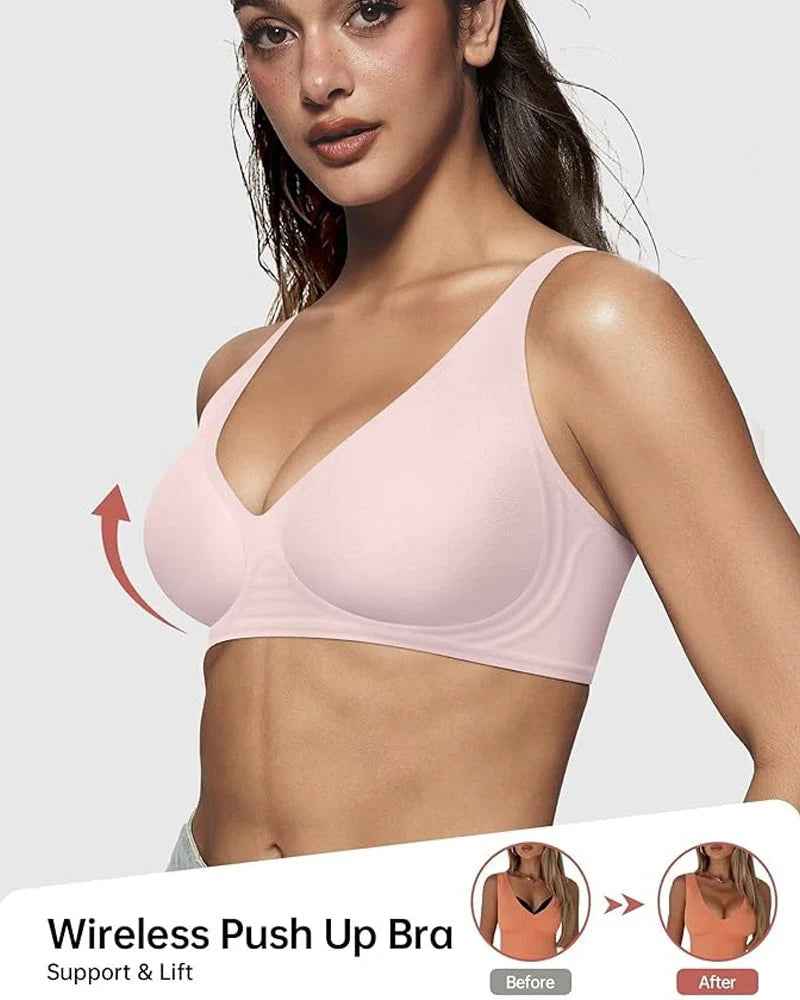 🔥Black Friday Sales🔥Seamless Deep V Push-Up Wireless Bra